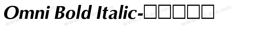 Omni Bold Italic字体转换